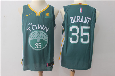 Men's Golden State Warriors #35 Kevin Durant Dark Green 2017-2018 Nike Swingman Rakuten Stitched NBA Jersey