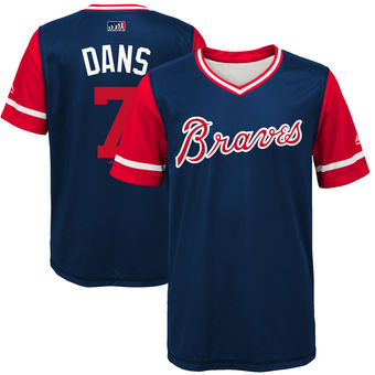 Men's Atlanta Braves Dansby Swanson Dans Majestic Navy 2017 Players Weekend Jersey