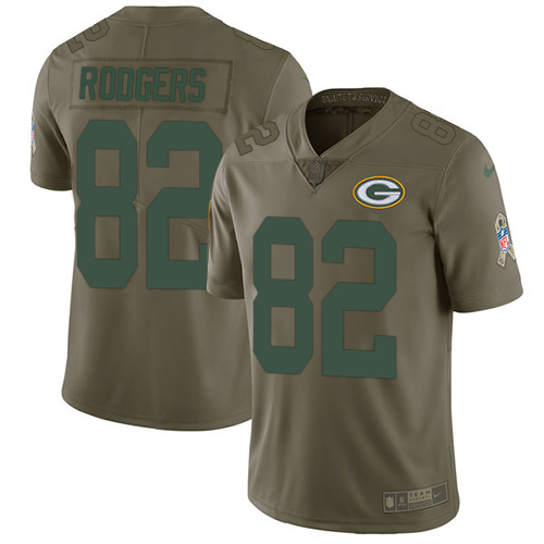 Nike Green Bay Packers #82 Richard Rodgers Olive Men's Stitched NFL Limited 2017 Salute To Service Jersey