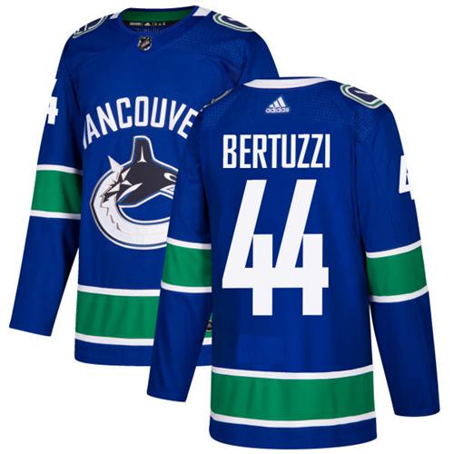 Adidas Vancouver Canucks #44 Todd Bertuzzi Blue Home Authentic Stitched NHL Jersey