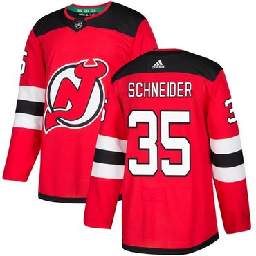 Adidas New Jersey Devils #35 Cory Schneider Red Home Authentic Stitched NHL Jersey