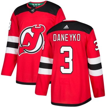 Adidas New Jersey Devils #3 Ken Daneyko Red Home Authentic Stitched NHL Jersey