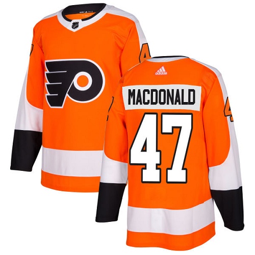 Adidas Philadelphia Flyers #47 Andrew MacDonald Orange Home Authentic Stitched NHL Jersey