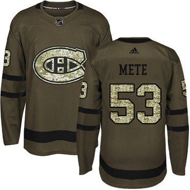 Adidas Canadiens #53 Victor Mete Green Salute to Service Stitched NHL Jersey