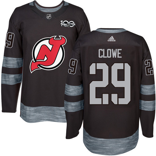 Adidas Devils #29 Ryane Clowe Black 1917-2017 100th Anniversary Stitched NHL Jersey