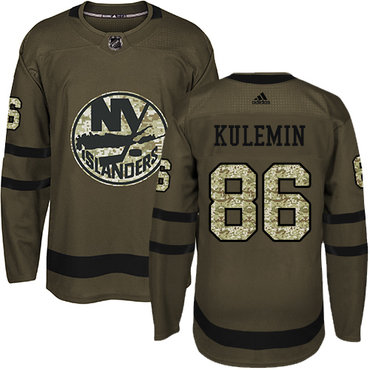 Adidas Islanders #86 Nikolay Kulemin Green Salute to Service Stitched NHL Jersey