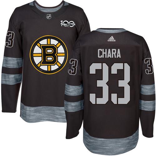 Adidas Bruins #33 Zdeno Chara Black 1917-2017 100th Anniversary Stitched NHL Jersey