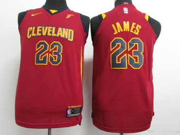 Nike Cavaliers #23 LeBron James Red Stitched Youth NBA Swingman Jersey