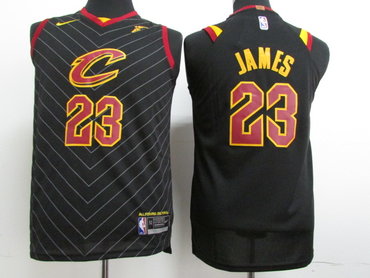 Youth Nike Cavaliers #23 LeBron James Black Stitched NBA Swingman Jersey