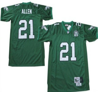 Philadelphia Eagles #21 Eric Allen Light Green Throwback 99TH Jersey