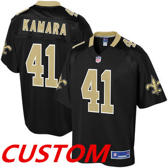 Custom New Orleans Saints NFL Pro Line Team Color Black Player Jersey