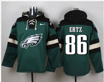 Nike Philadelphia Eagles #86 Zach Ertz Midnight Green Player Pullover NFL Hoodie