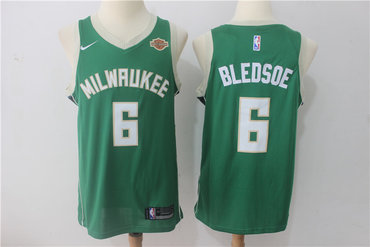 Men's Milwaukee Bucks #6 Eric Bledsoe Green 2017-2018 Nike Swingman Stitched NBA Jersey