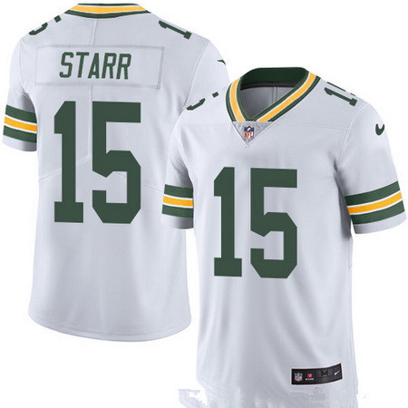 Men's Green Bay Packers #15 Bart Starr White 2016 Color Rush Stitched NFL Nike Limited Jersey