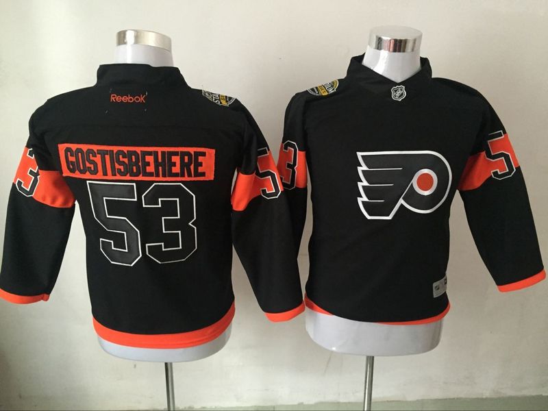 Flyers 53 Shayne Gostisbehere Black Youth Reebok Jersey