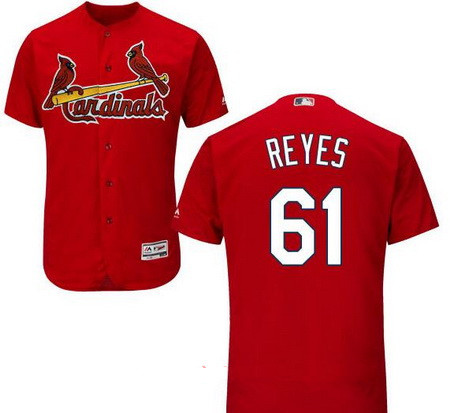 Men's St. Louis Cardinals #61 Alex Reyes Red Stitched MLB Majestic Cool Base Jersey