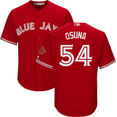 Men's Toronto Blue Jays #54 Roberto Osuna Red Stitched MLB 2017 Majestic Cool Base Jersey