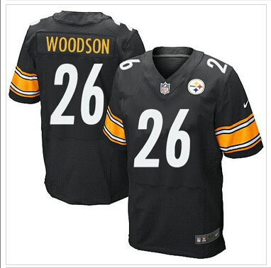 Men's Pittsburgh Steelers #26 Rod Woodson Black Retired Player NFL Nike Elite Jersey