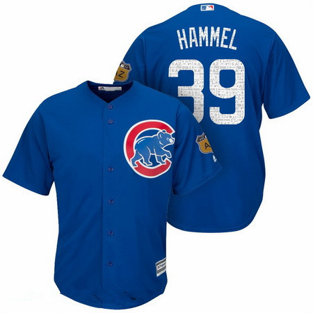 Men's Chicago Cubs #39 Jason Hammel Royal Blue 2017 Spring Training Stitched MLB Majestic Cool Base Jersey