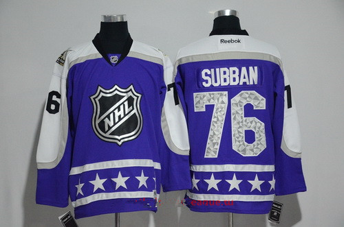 Men's Central Division Nashville Predators #76 P.K Subban Reebok Purple 2017 NHL All-Star Stitched Ice Hockey Jersey