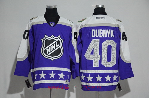 Men's Central Division Minnesota Wild #40 Devan Dubnyk Reebok Purple 2017 NHL All-Star Stitched Ice Hockey Jersey