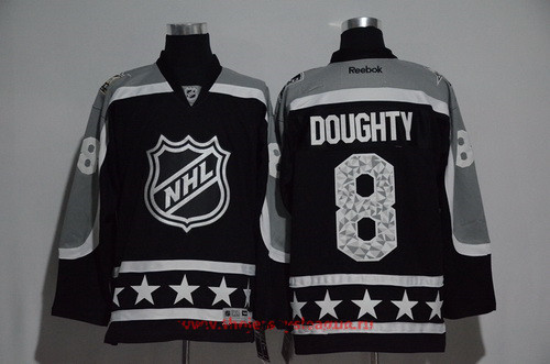 Men's Pacific Division Los Angeles Kings #8 Drew Doughty Reebok Black 2017 NHL All-Star Stitched Ice Hockey Jersey