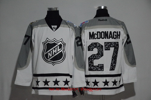 Men's Metropolitan Division New York Rangers #27 Ryan McDonagh Reebok White 2017 NHL All-Star Stitched Ice Hockey Jersey