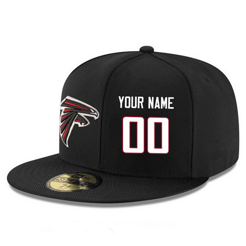 Atlanta Falcons Custom Snapback Cap NFL Player Black with White Number Stitched Hat