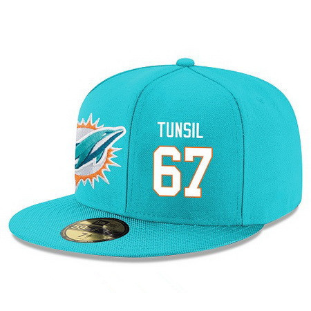 Miami Dolphins #67 Laremy Tunsil Snapback Cap NFL Player Aqua Green with White Number Stitched Hat