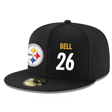 Pittsburgh Steelers #26 Le'Veon Bell Snapback Cap NFL Player Black with White Number Stitched Hat