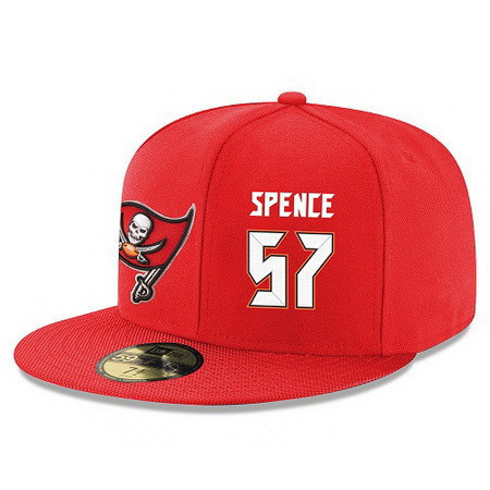 Tampa Bay Buccaneers #57 Noah Spence Snapback Cap NFL Player Red with White Number Stitched Hat