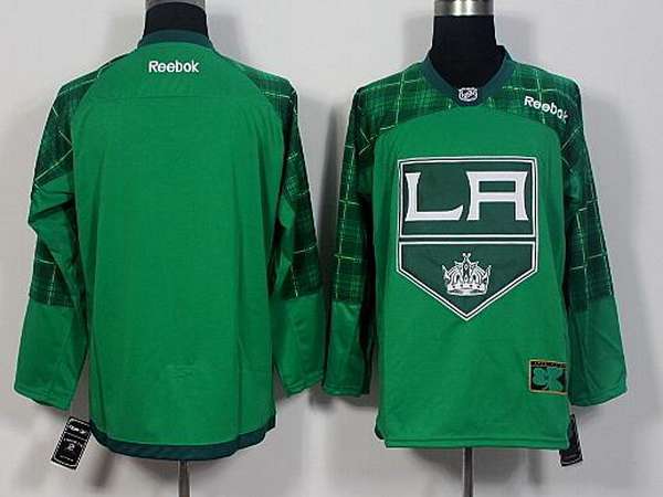 Men's Los Angeles Kings Blank Green 2016 St. Patrick's Day Hockey Jersey