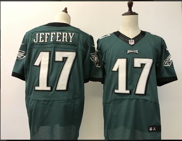 Men's Philadelphia Eagles #17 Alshon Jeffery Midnight Green Team Color Stitched NFL Nike Elite Jersey