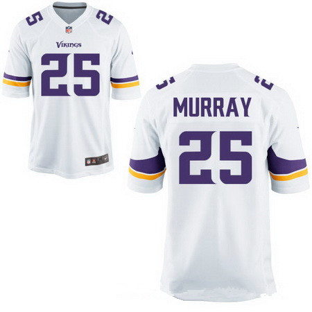 Men's Minnesota Vikings #25 Latavius Murray White Road Stitched NFL Nike Elite Jersey