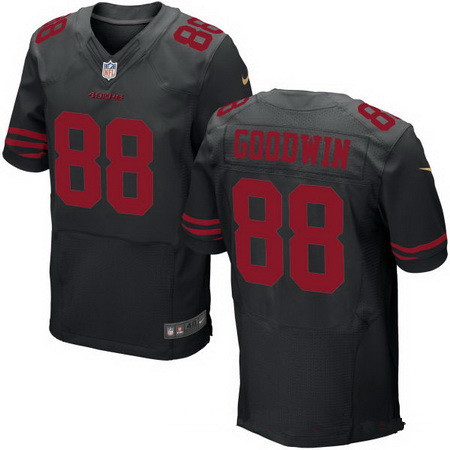 Men's San Francisco 49ers #88 Marquise Goodwin Black Alternate Stitched NFL Nike Elite Jersey