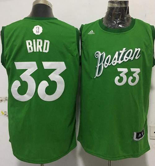 Men's Boston Celtics #33 Larry Bird adidas Green 2016 Christmas Day Stitched NBA Swingman Jersey