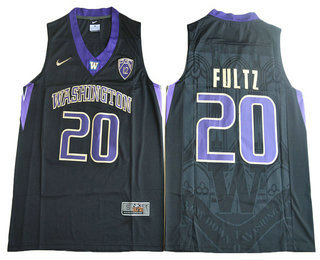 Men's Washington Huskies #20 Markelle Fultz Black College Basketball 2017 Nike Swingman Stitched NCAA Jersey