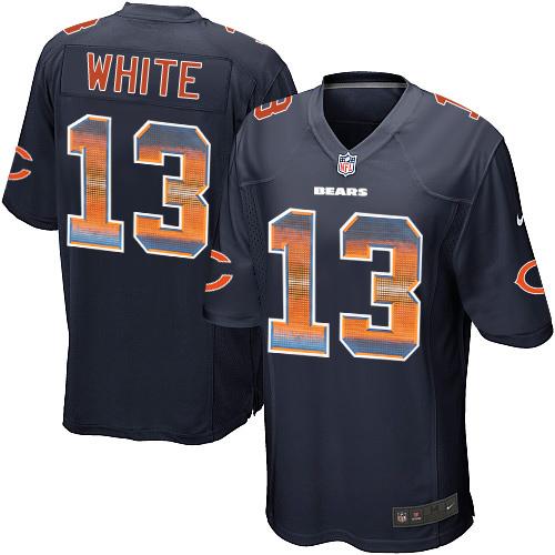 Nike Chicago Bears #13 Kevin White Navy Blue Team Color Men's Stitched NFL Limited Strobe Jersey