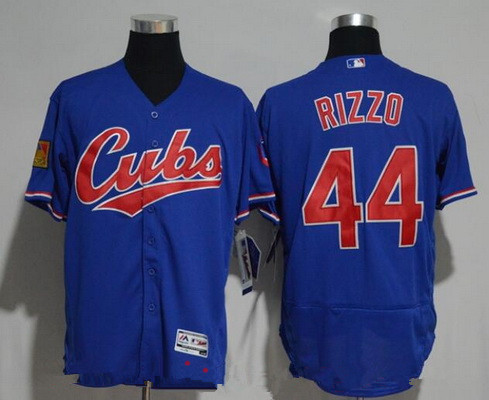 Men's Chicago Cubs #44 Anthony Rizzo Royal Blue 1994 Turn Back The Clock Stitched MLB Majestic Flex Base Jersey