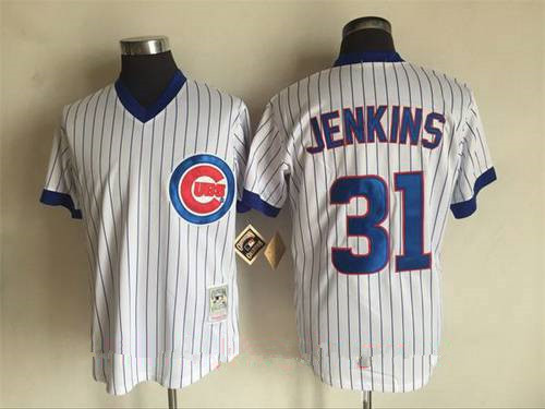 Men's Chicago Cubs #31 Fergie Jenkins White Pullover 1994 Cooperstown Collection Stitched MLB Jersey