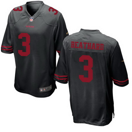 Men's 2017 NFL Draft San Francisco 49ers #3 C. J. Beathard Black Alternate Stitched NFL Nike Game Jersey