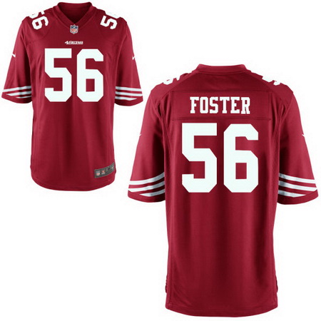 Men's 2017 NFL Draft San Francisco 49ers #56 Reuben Foster Scarlet Red Team Color Stitched NFL Nike Game Jersey