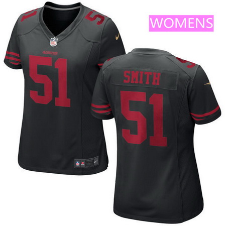 Women's San Francisco 49ers #51 Malcolm Smith Black Alternate Stitched NFL Nike Game Jersey