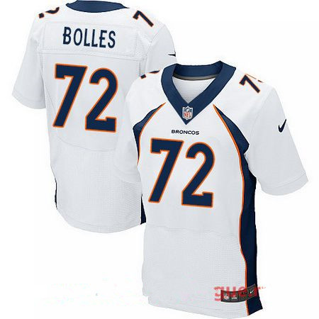 Men's 2017 NFL Draft Denver Broncos #72 Garett Bolles White Road Stitched NFL Nike Elite Jersey