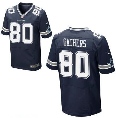 Men's Dallas Cowboys #80 Rico Gathers Navy Blue Team Color Stitched NFL Nike Elite Jersey