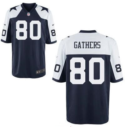 Men's Dallas Cowboys #80 Rico Gathers Navy Blue Thanksgiving Alternate Stitched NFL Nike Elite Jersey