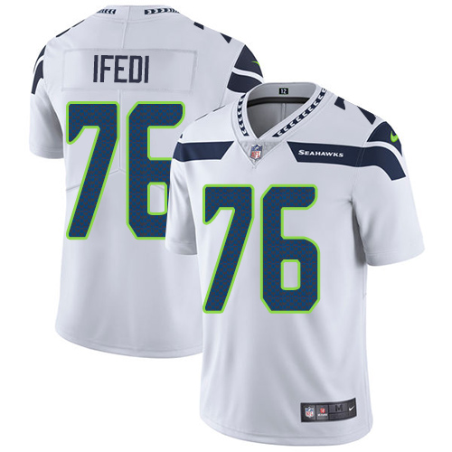 Nike Seattle Seahawks #76 Germain Ifedi White Men's Stitched NFL Vapor Untouchable Limited Jersey