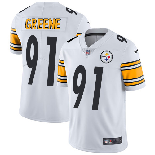 Nike Pittsburgh Steelers #91 Kevin Greene White Men's Stitched NFL Vapor Untouchable Limited Jersey