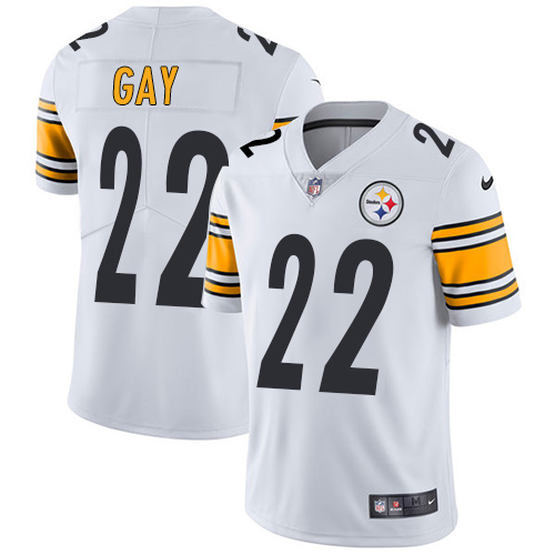 Nike Pittsburgh Steelers #22 William Gay White Men's Stitched NFL Vapor Untouchable Limited Jersey