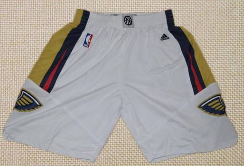 Men's New Orleans Pelicans White Basketball Shorts